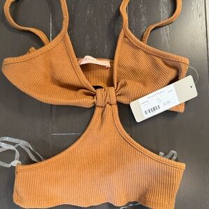 Camel brown summer top